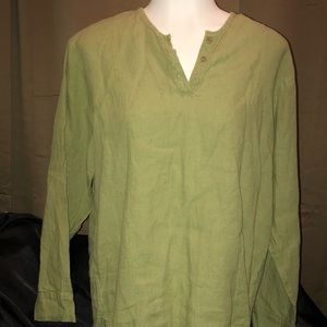 FLAX 100% Linen Tunic Women’s Top - Size Small